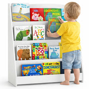 Libreria Montessoriana Bianco in Legno Scaffale Porta Libri per Bambini 80x30x88cm