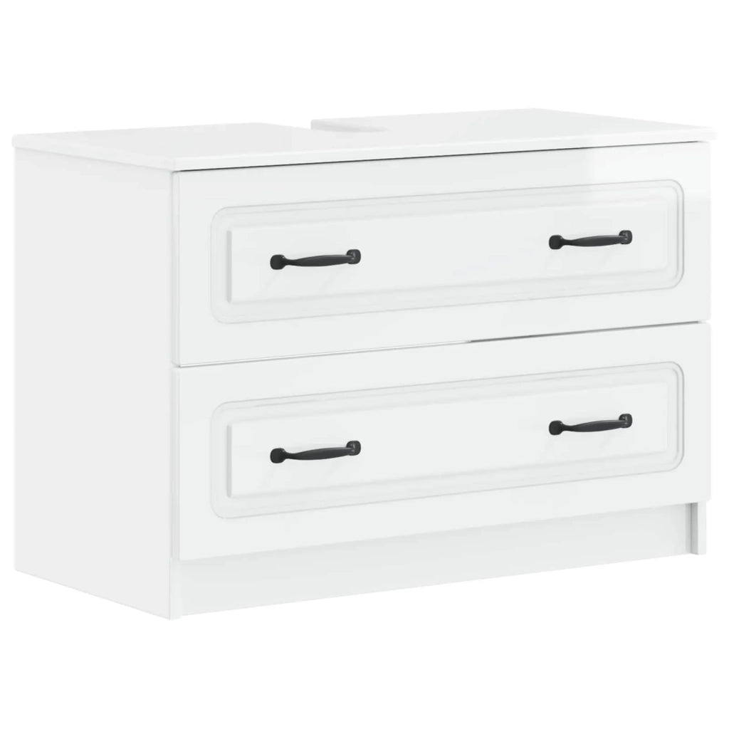 Armadio per Lavabo da Bagno UTRECHT Bianco Lucido 897679