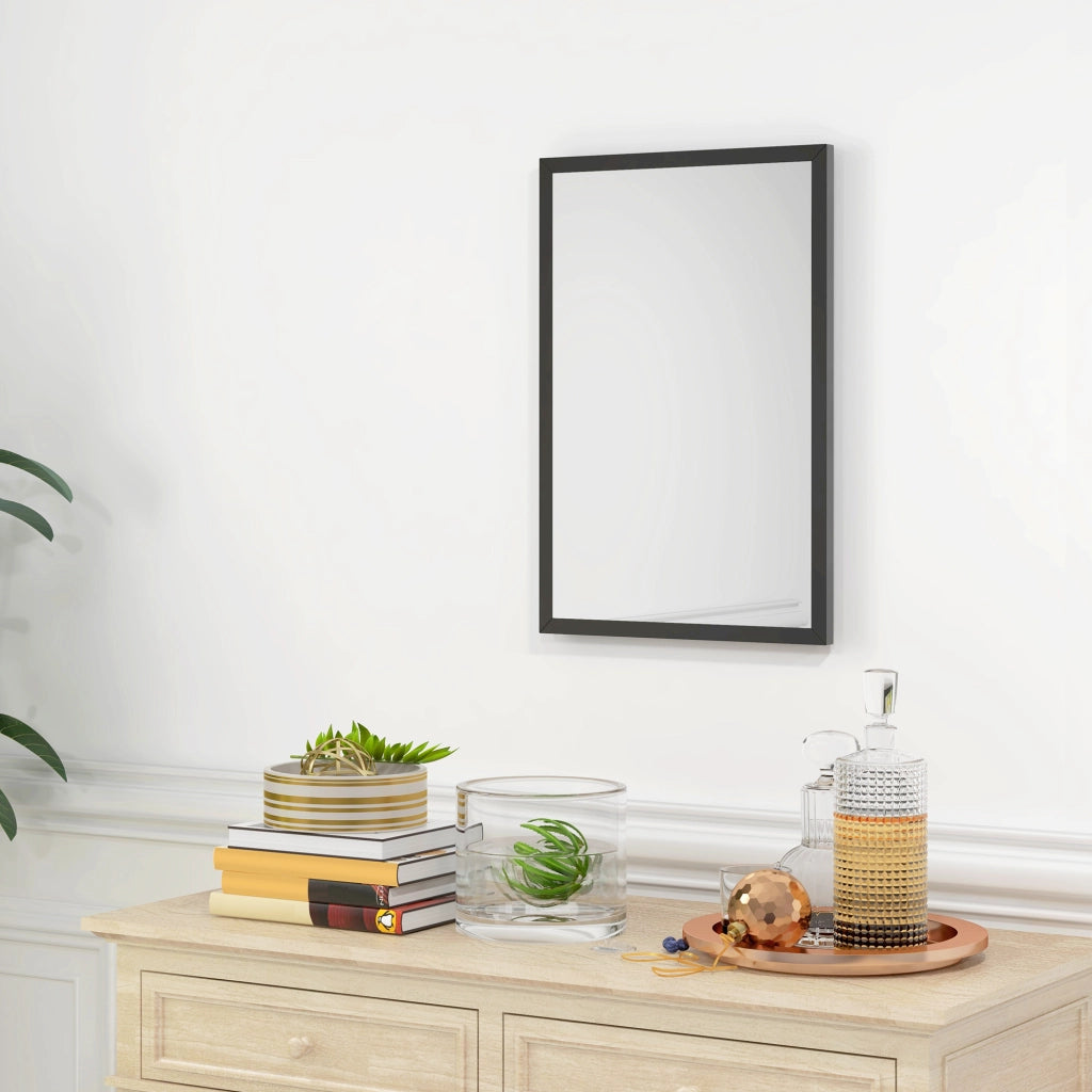 Specchio da parete rettangolare ¨C Xylo ¨C legno nero 60x40 cm