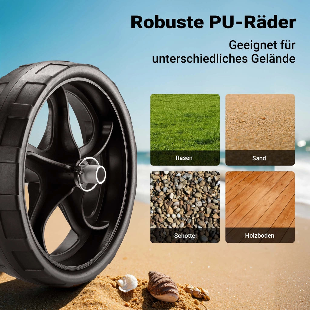 Carrello per trasporto kayak richiudibile In alluminio Ruote in PU Cinghia in nylon incl. Max 68 kg