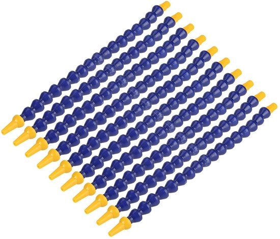 Set di serpentine in plastica flessibile per raffreddamento - 10x per banche di tornaggio CNC - Resistente - Design flessibile - Alta resistenza alla temperatura - 10 pezzi