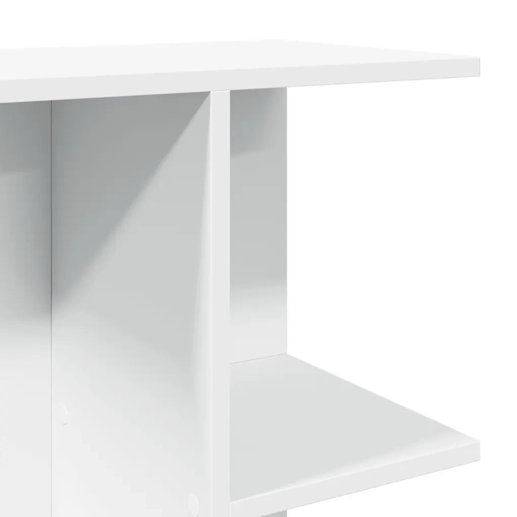 Comodino-Tavolino da notte Bianco 46,5x29x61 cm in Legno Multistrato