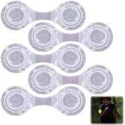 Riflettori magnetici - Clip per riflettori per bambini - Bianco - Sicurezza e visibilità - Adatto per zaino e abbigliamento - 5 pezzi