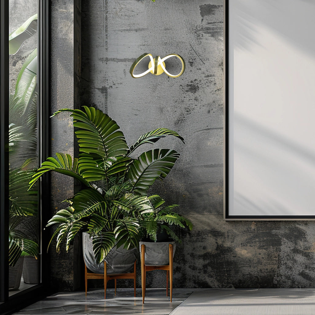 Applique LED a spirale 15W 4000K oro Tesoro Milagro