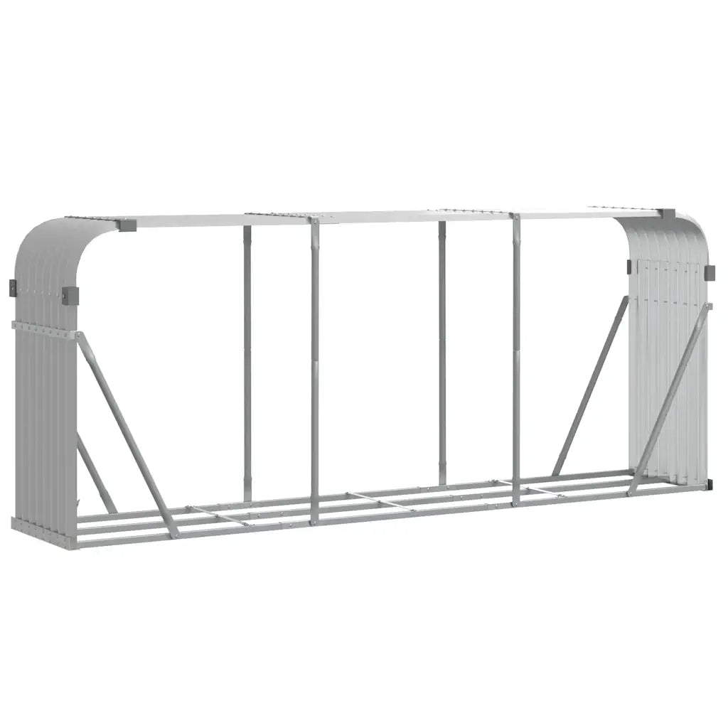 Portaceppi Grigio Chiaro 234x45x100 cm in Acciaio Zincato 364555