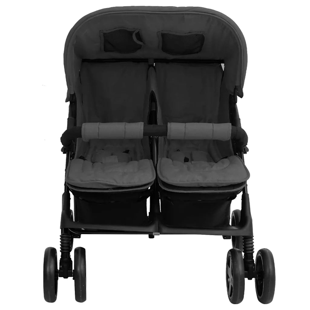 Passeggino Gemellare Grigio Scuro in Acciaio 10342