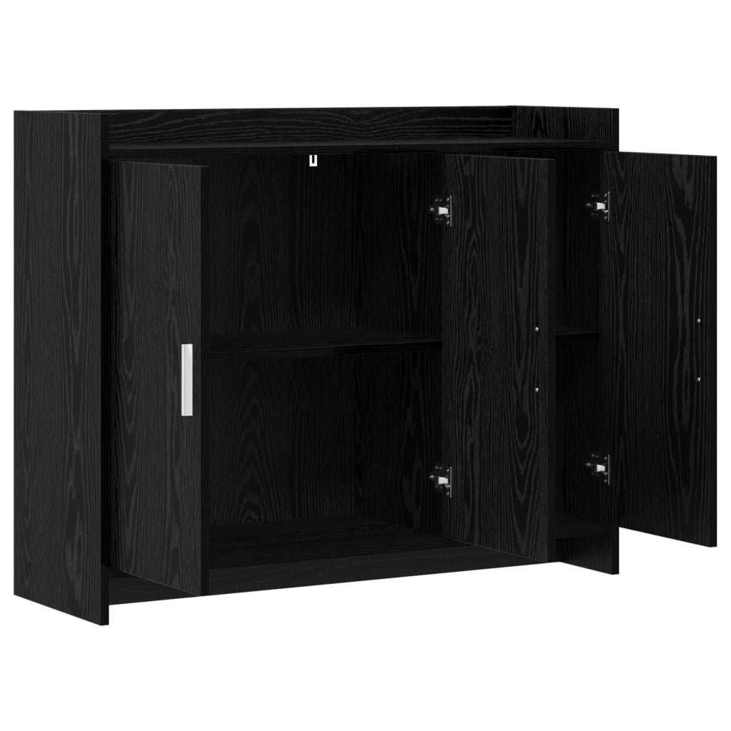 Credenza Rovere Nero 98,5 x 33 x 80 cm Legno ingegnerizzato 8011124