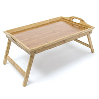 Vassoio per colazione in bambù con mensola da letto pieghevole 2013072