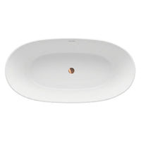 Vasca Da Bagno Freestanding In Acrilico Roma 170 Copritappo nero