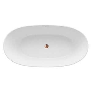 Vasca Da Bagno Freestanding In Acrilico Roma 170 Copritappo nero