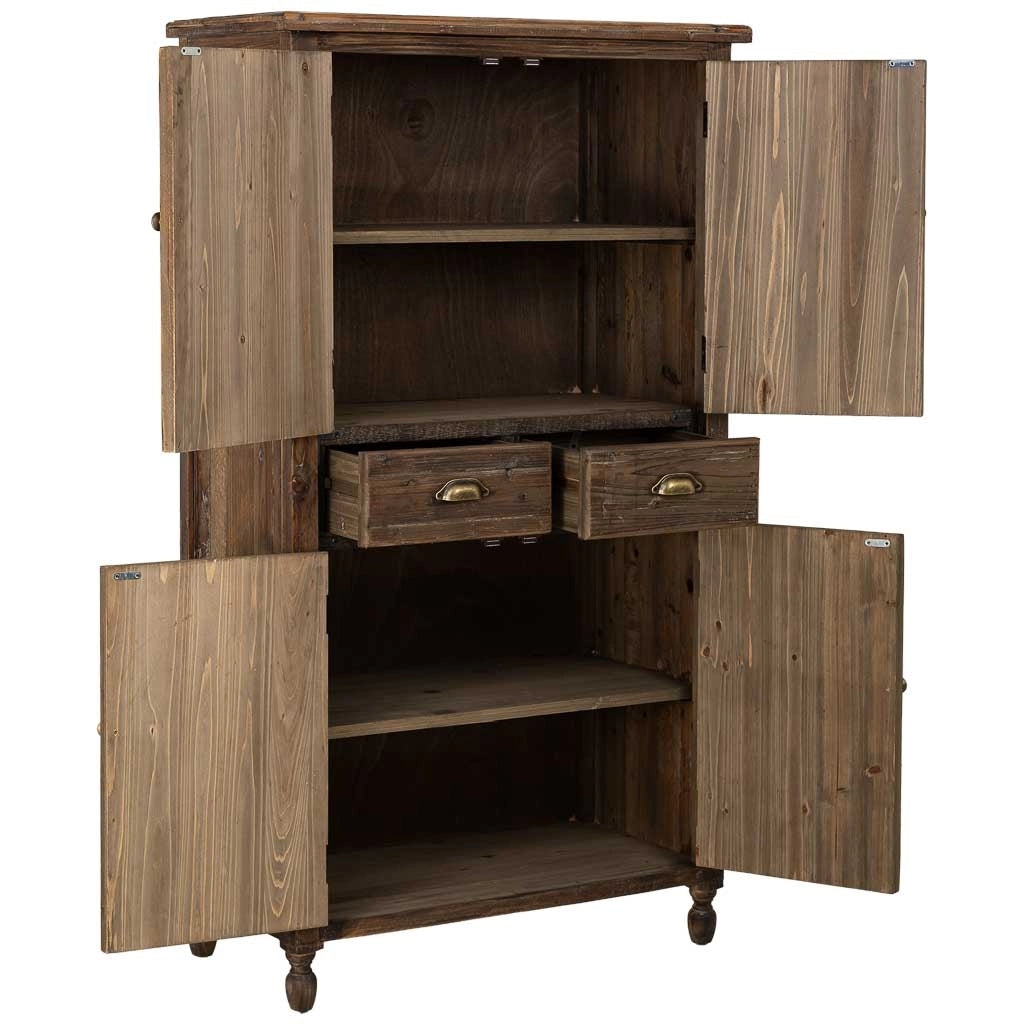 Armadio in legno 4 ante e 2 cassetti 90x45x160h cm