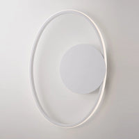 Plafoniera in metallo e alluminio Bianco con LED integrato 42x30x h8 cm