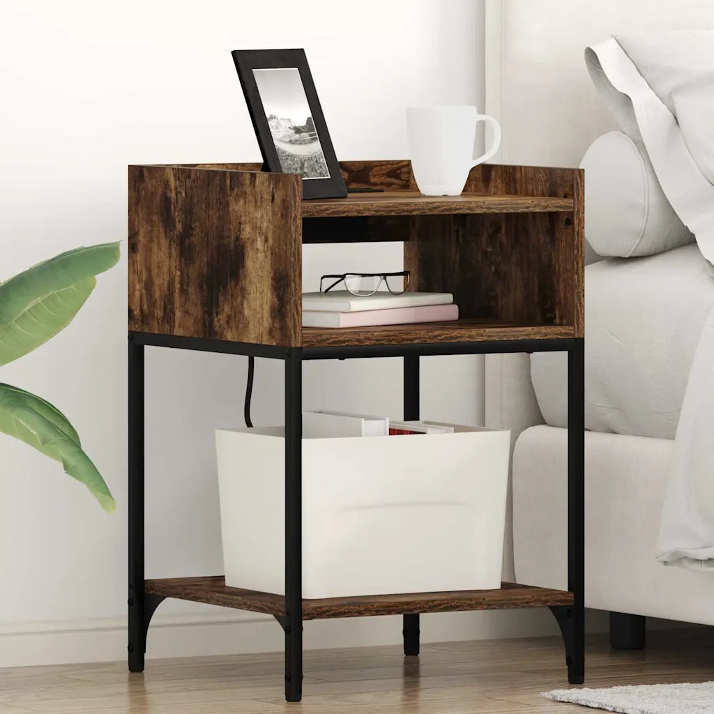 Armadio da Notte Rovere fumé 40 x 40 x 61 cm Legno multistrato 859474