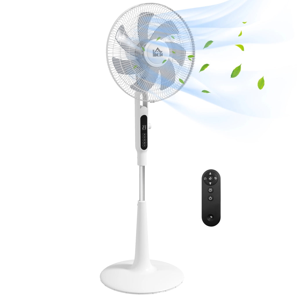 Ventilatore a Pedana con Telecomando Oscillante 28 Velocita 3 Modalita Timer e Antizanzare ¨C Zephmum ¨C Bianco