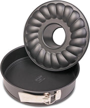 Forma a spirale con fondo piatto e fondo a tubo - torte da forno - 1 pezzo - nero - acciaio - Ø 24 cm