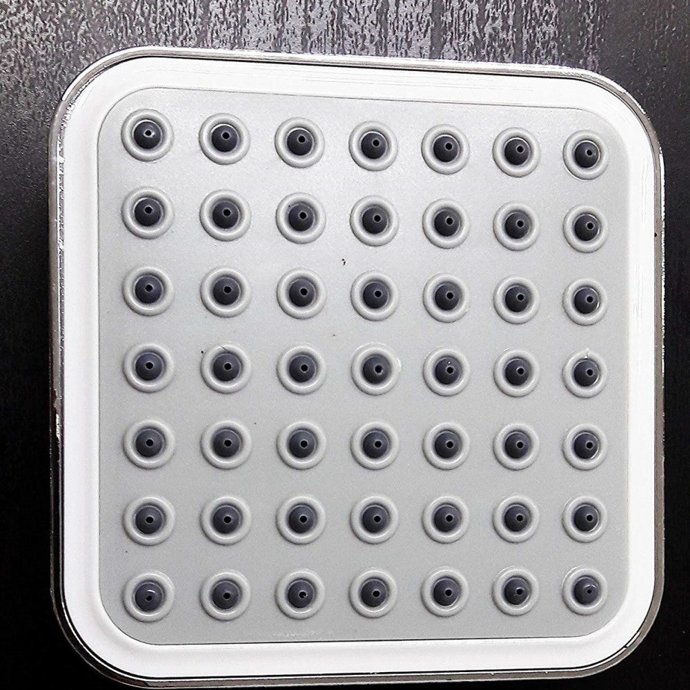 Trade Shop - Soffione Doccia Quadrato 4  52272 10 Cm In Acciaio Snodato Orientabile Flat -