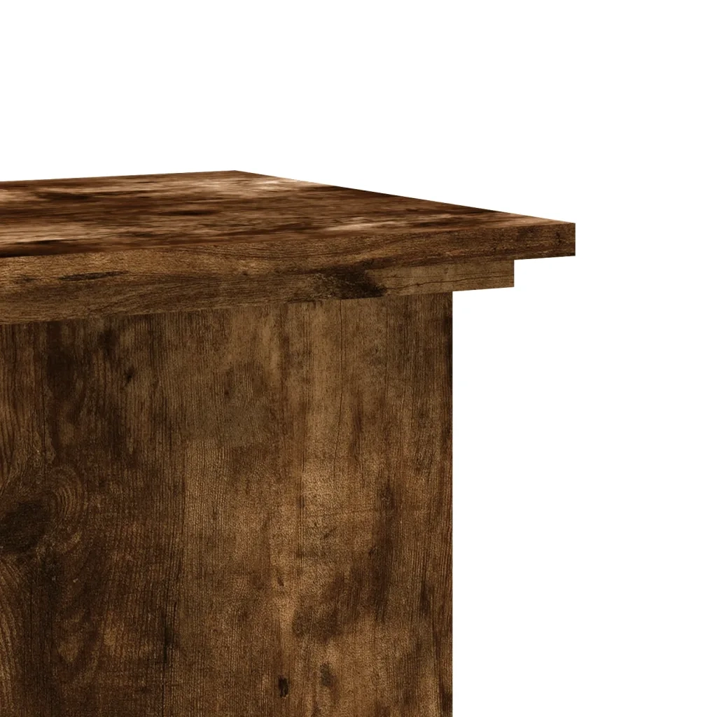 Supporto per Piante Rovere Fumo 33x33x60 cm Legno Multistrato