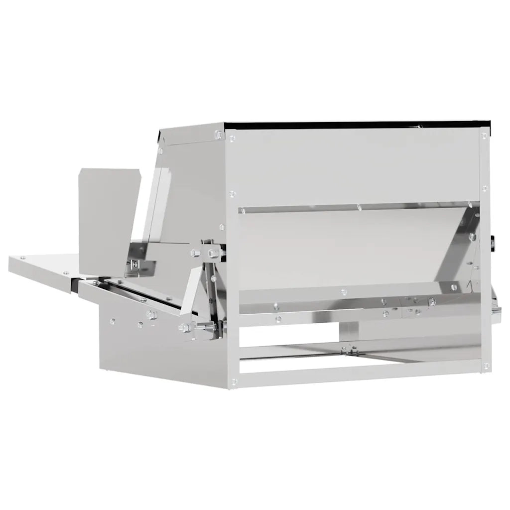 Mangiatore a Pedale per Pollo Argento 50 x 40 x 29 cm