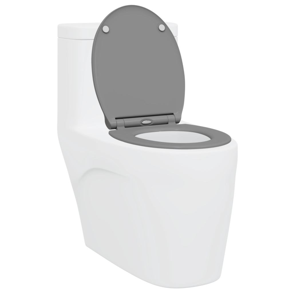 Toilette con Chiusura Morbida in Duroplast Grigia