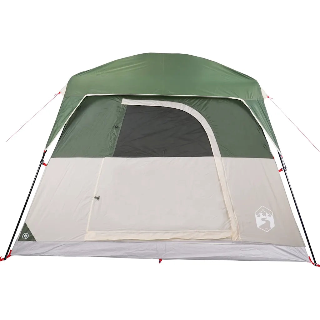 Tenda da Campeggio a Cabina per 4 Persone-Tenda per Escursionismo Verde Impermeabile 304060