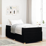 Struttura del letto con materasso Nero 90 x 190 cm Tessuto 3398329