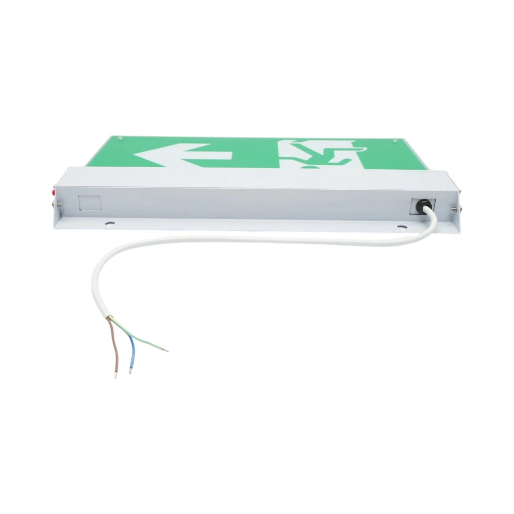 Lampada di emergenza a LED EXIT 220V, 3W, batteria agli ioni di litio 1800mAh, montaggio a superficie, autonomia 3 ore IP20