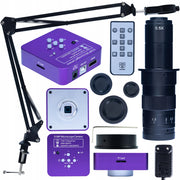 Set di Microscopio Digitale Puppis Pink PRO – Camera 51MP HDMI USB, Obiettivo 180X, Braccio Regolabile