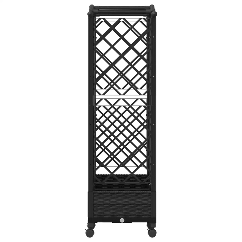 Letto Rialzato con Griglia e Tetto Nero 163 x 40 x 129 cm PP 3423105