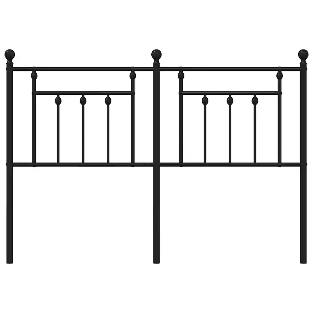 Testiera in Metallo Nero 140 cm