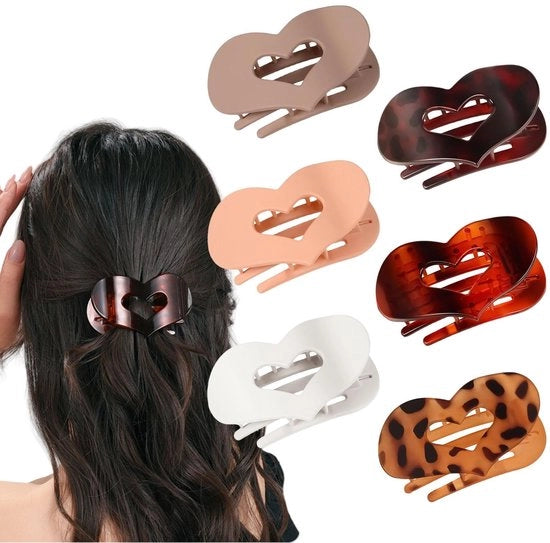 Spazzola per capelli Ergonomica - Spazzole per capelli piatte - Manico robusto - Ferma anti-slip - per capelli spessi/dun/arricciati - 6 pezzi - Spazzole per capelli