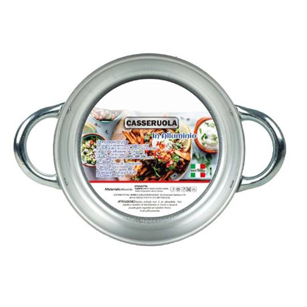 Trade Shop - Casseruola Pentola In Alluminio Con 2 Maniglie Metallo ø16-18 Cm Utensile Per Cucina -