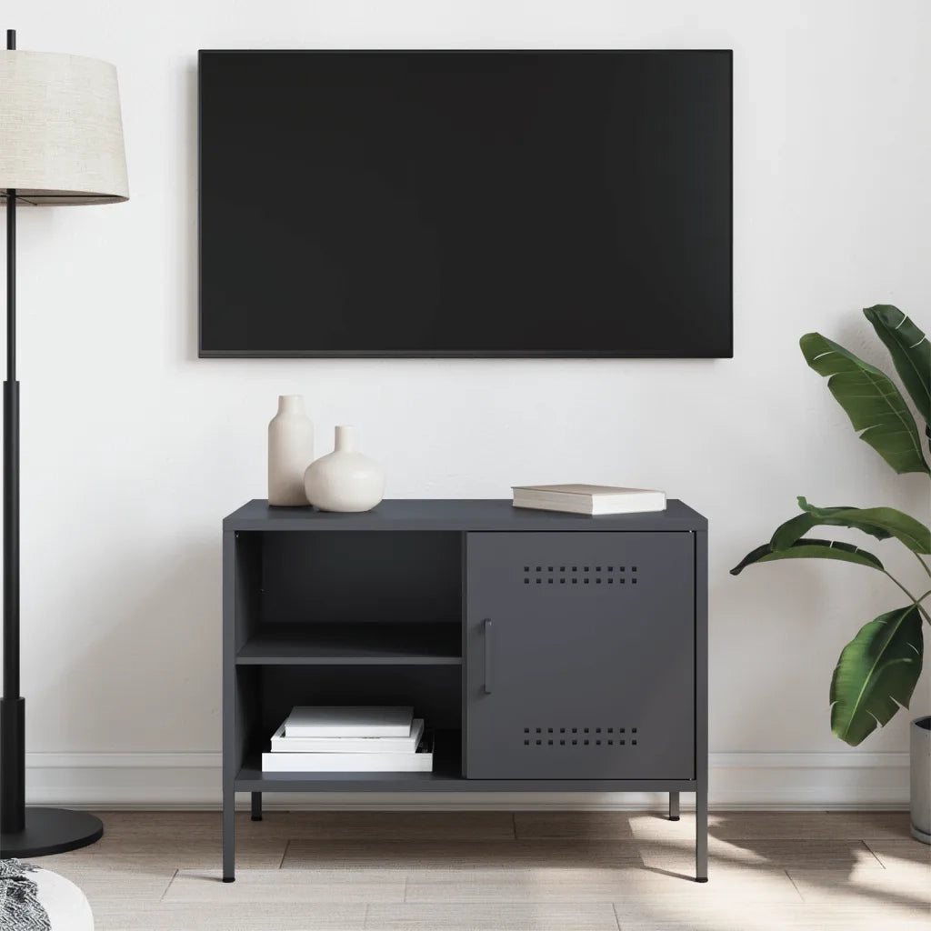 Mobile TV | Armadietto TV | Mobile Porta TV Antracite 68x39x50,5 cm in Acciaio