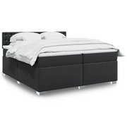 Giroletto a Molle con Materasso Nero 200x200 cm in Similpelle 3288436