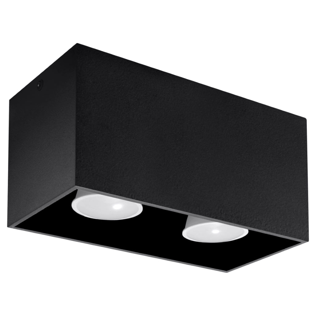 Faretto soffitto Tetris Maxi Pure Lume nero 2xGU10