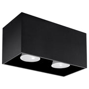Faretto soffitto Tetris Maxi Pure Lume nero 2xGU10