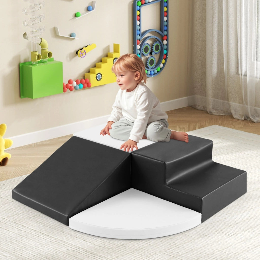 Set di blocchi in schiuma con velcro per arrampicarsi e gattonare per bambini, Set di blocchi morbidi per lo sviluppo dei bambini Bianco