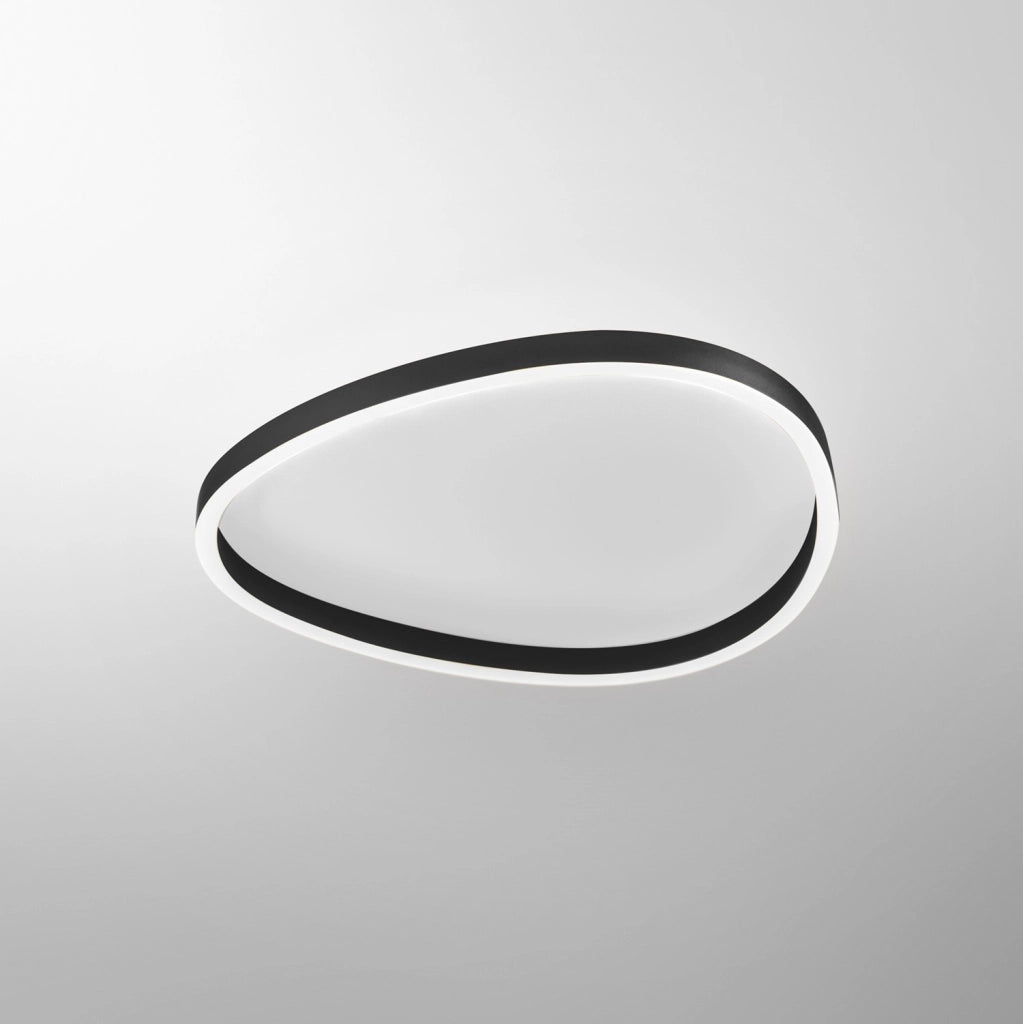 Ecaris P/M Lampada a soffitto 50W+10W LED 3100-3200lm CCT 3000K/4000K Dimmerabile in Alluminio Nero Satinato - Gealuce