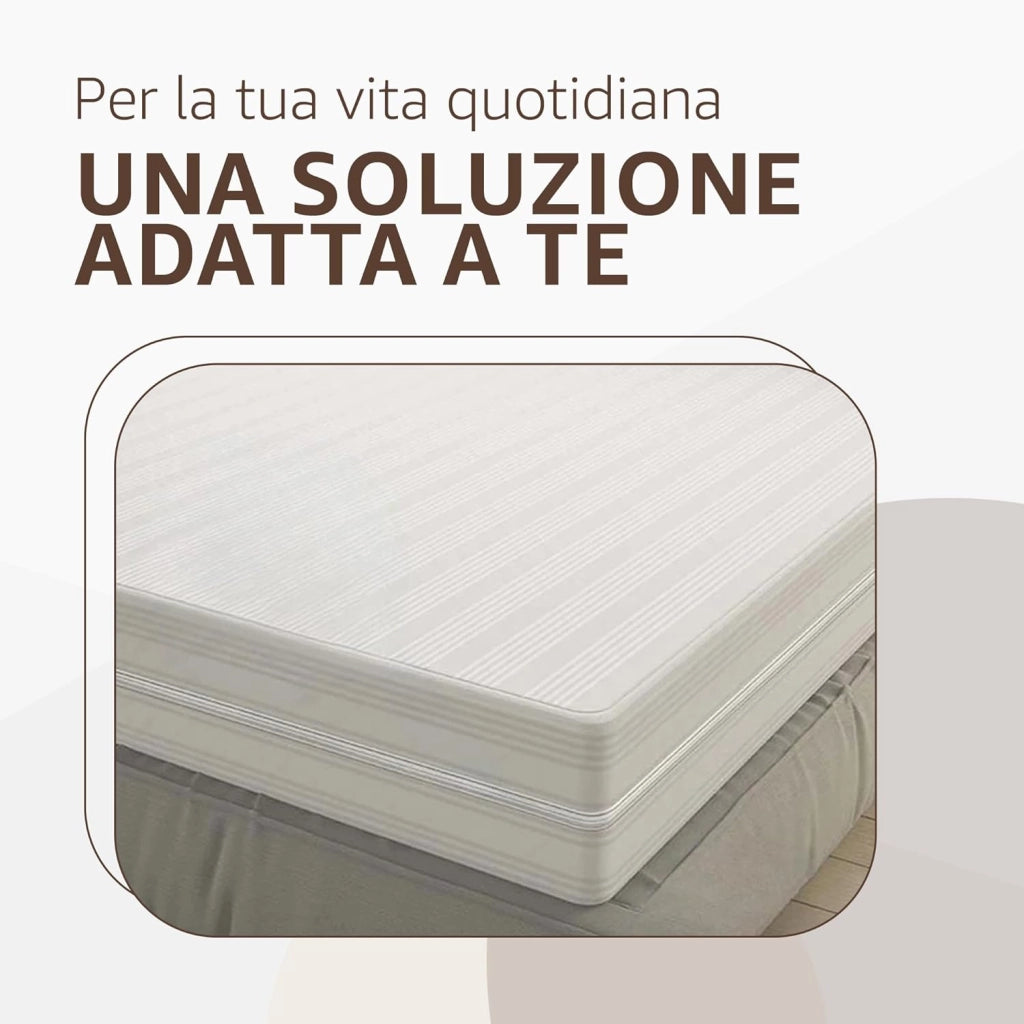 Coprimaterasso Matrimoniale in Cotone con Cerniera 160x190x25 cm - Antiacaro, Anallergico e Traspirante