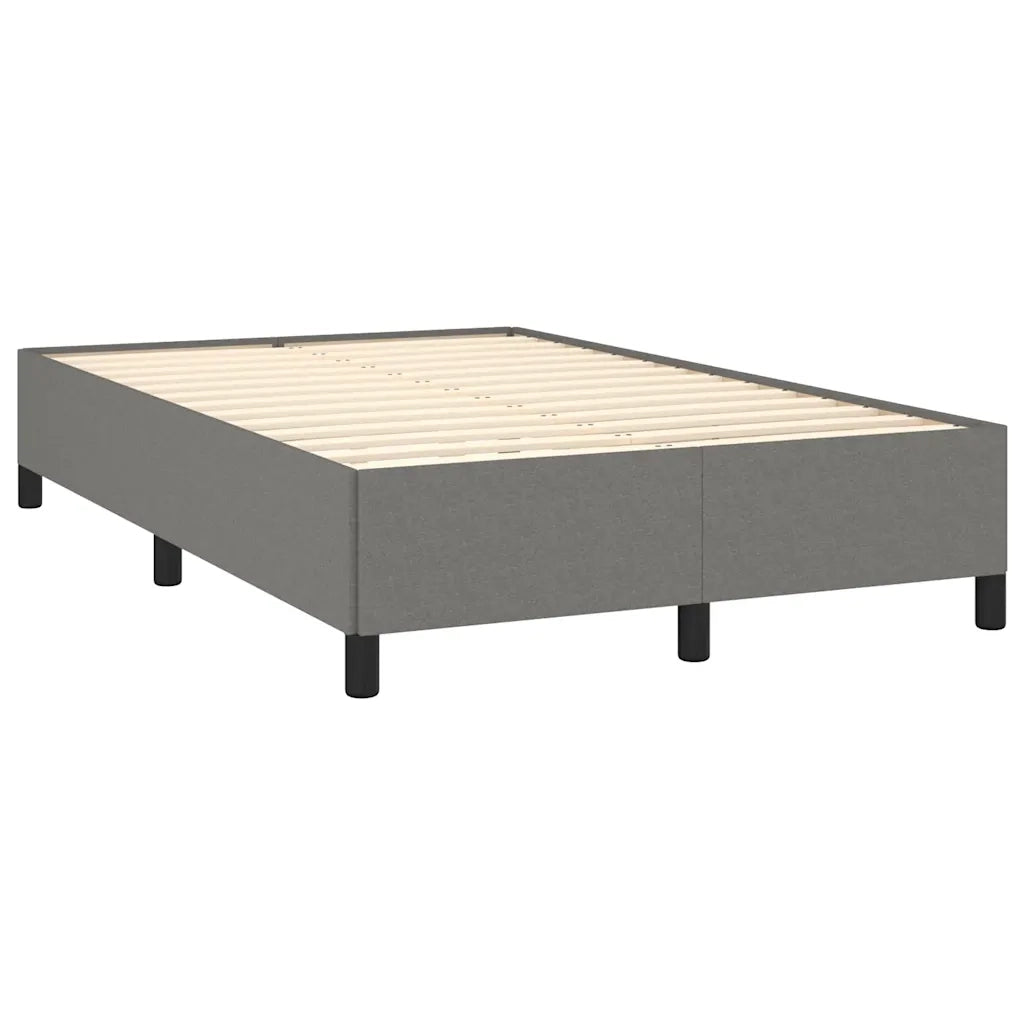 Letto a Molle Materasso e LED Grigio Scuro 120x190cm in Tessuto