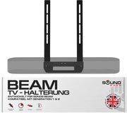 Fermo TV, compatibile con Sonos Beam Generazione 1 e 2 Fermo TV, nero, kit hardware completo incluso, Beam Soundbar