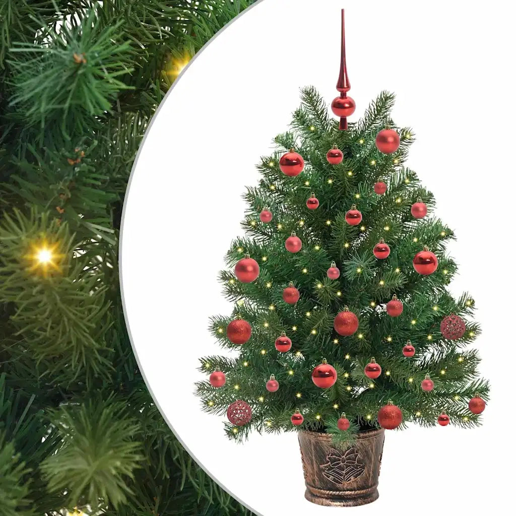 Albero di Natale artificiale con 150 LED Verde 95 cm PE e PVC 3397315
