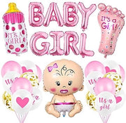 Decorazioni per Festa di Benvenuto per Bambina - Set di Balloni - Decorazione per Tavola - Balloni Latex Rosa - Facile da Montare
