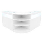 Set Bancone Bianco Theseus LED B900 LM60 con Serratura e Vetrina Espositiva