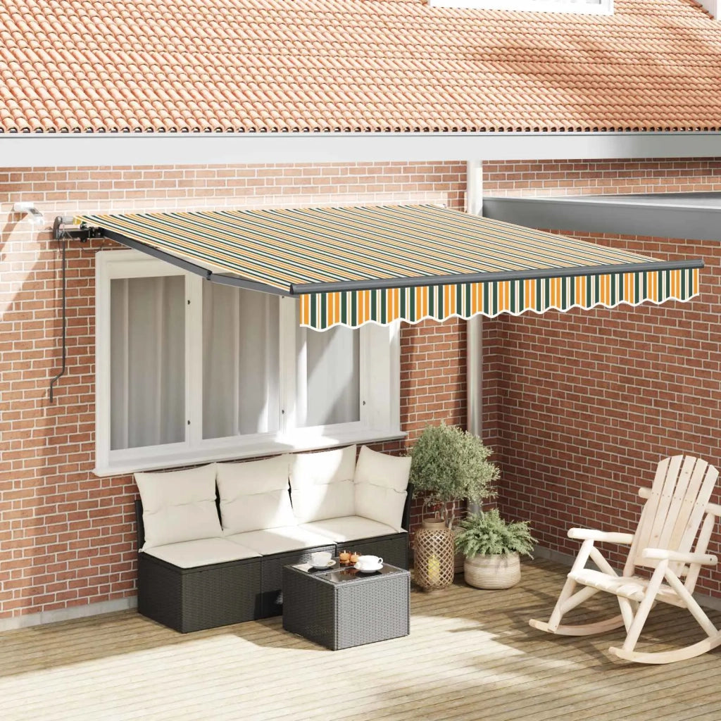 Tessuto per Tenda con Verde e giallo 300 x 250 cm Poliestere 3330166