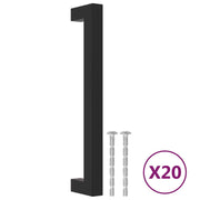 Maniglie per Mobili 20 pz Nere 160 mm in Acciaio Inox CFW5394346