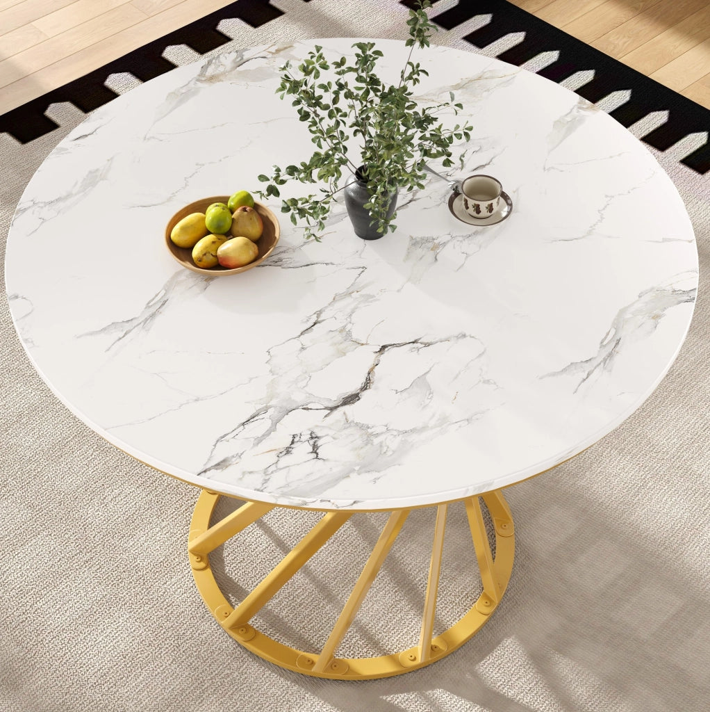 Tavolo da pranzo 80x80x76 cm in MDF e metallo