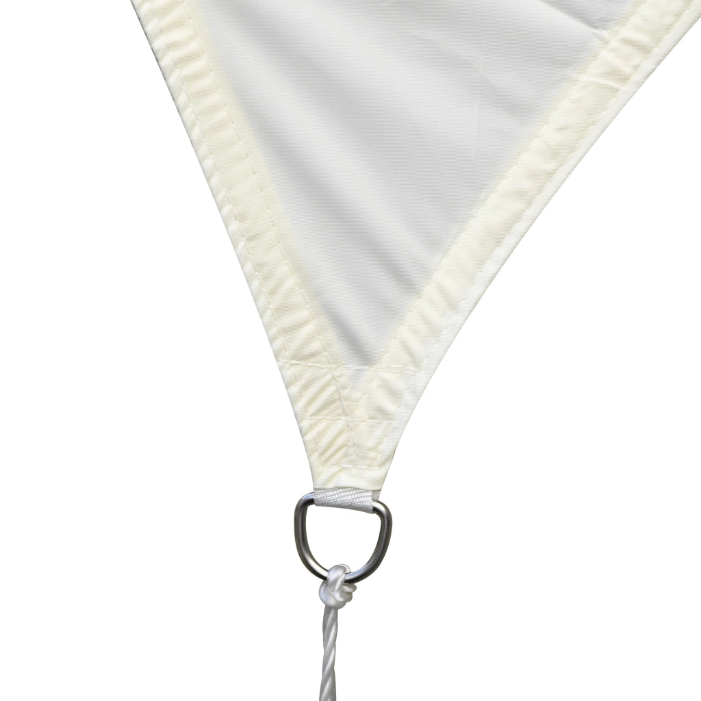 EasyComfort Vela Ombreggiante Rettangolare, Tenda da Sole per Esterno in Poliestere Anti UV Traspirante 3x4m Bianco crema