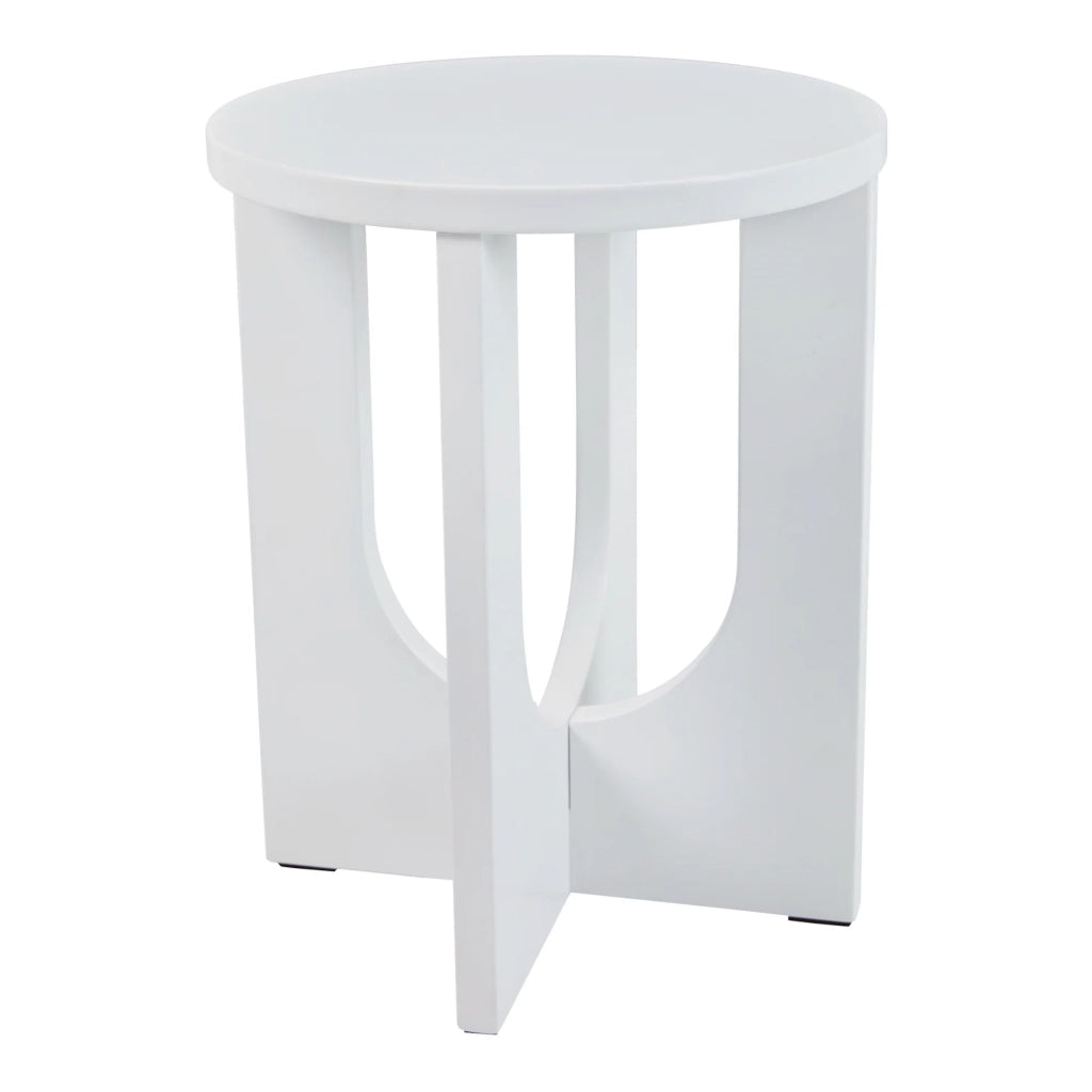 Tavolino laterale 50 x 40 cm MDF bianco 03_0010923