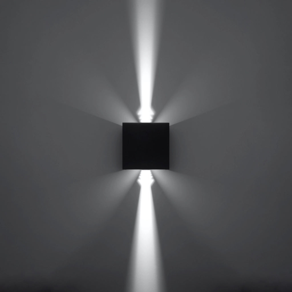 Lampada da parete LUCA nero LED IP54