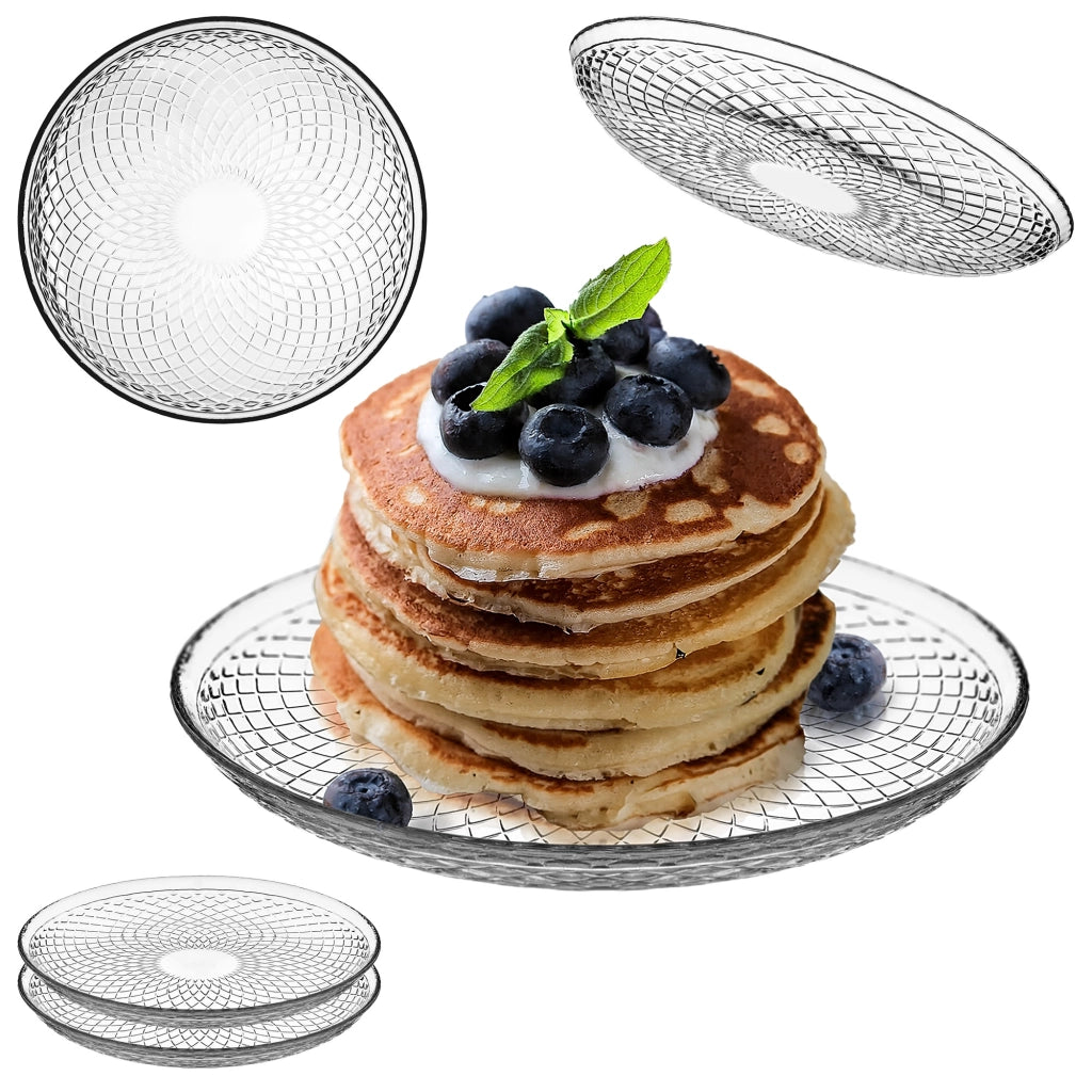 KADAX 2x Piatti da dessert 17,5 cm Piatti per torte Piatti in vetro piccoli